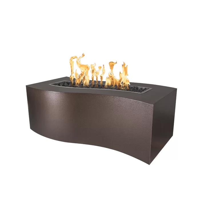 Billow 24" H Concrete Outdoor Fire Pit Table  24" H x 72" W x 24" D