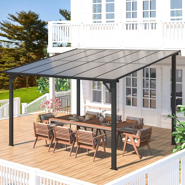 12 ft x 10 ft  Aluminum Pergola with Canopy