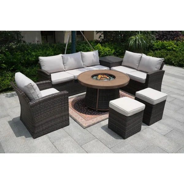 Areefa 8 - Person Outdoor Seating Group with Cushions