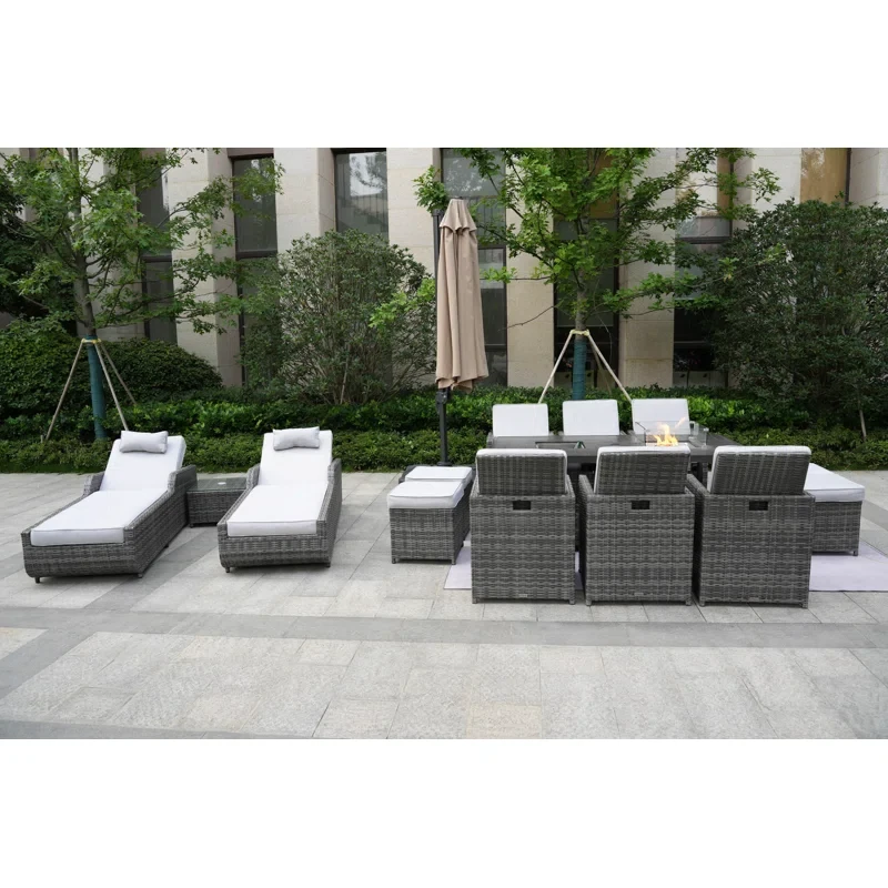 Aliaksey 12 - Person Outdoor Seating Group with Cushions