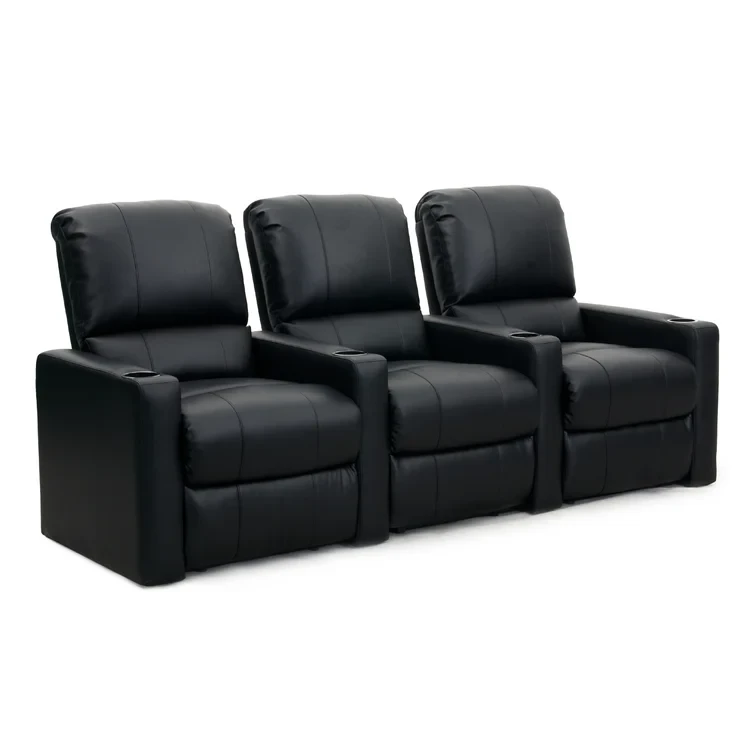 Charger XS300 Leather Home Theater Seating with Cup Holder Select Reclining Type: Manual