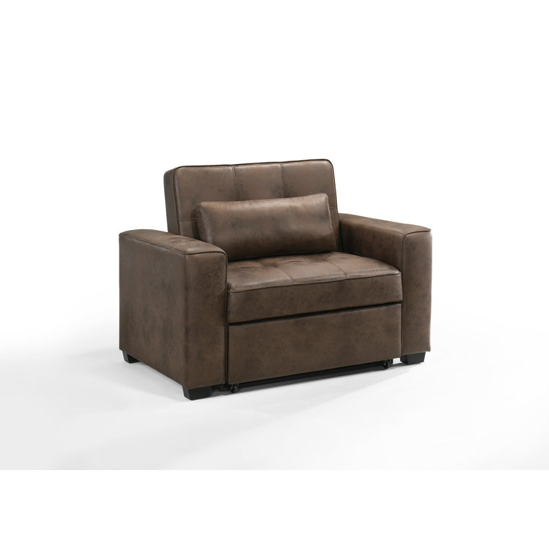 Ridgehaven 55'' Faux Leather Reclining Sleeper Sofa