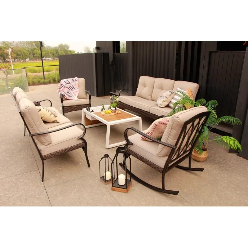 Amairany 8 - Person Outdoor Seating Group with Cushions