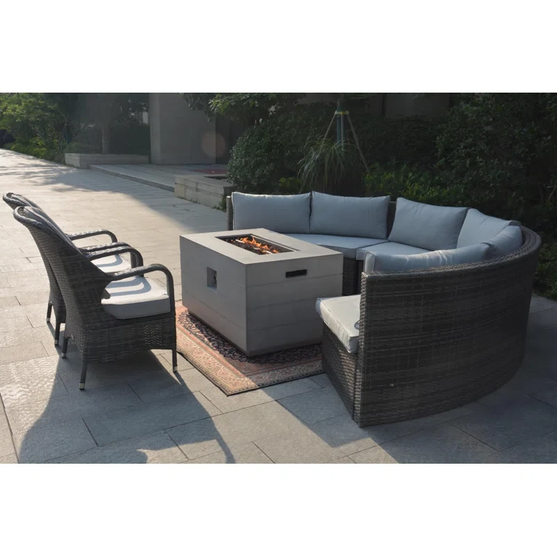 Algird 8 - Person Outdoor Seating Group with Cushions