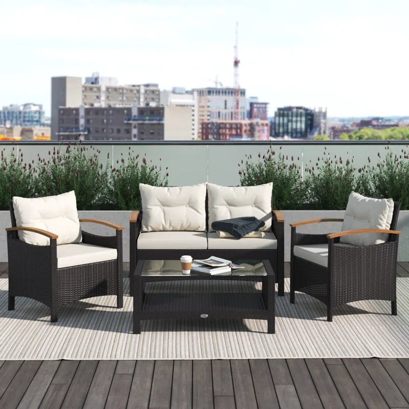 4 - Person Outdoor Seating Group with Cushions