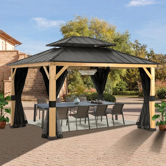 13 Ft. W x 11 Ft. D Steel Patio Gazebo