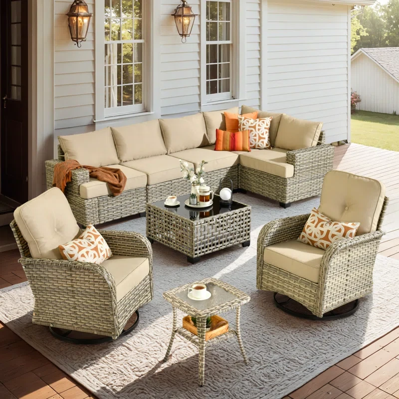 7 - Person Outdoor Seating Group With Cushions