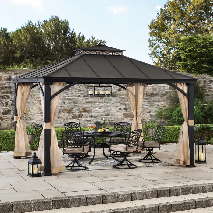 Sunjoy 13 Ft. W x 11 Ft. D Aluminum Patio Gazebo