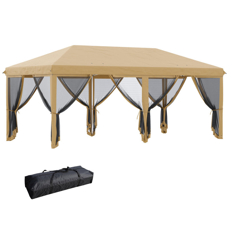 19 Ft. W x 10 Ft. D Steel Pop-up Canopy