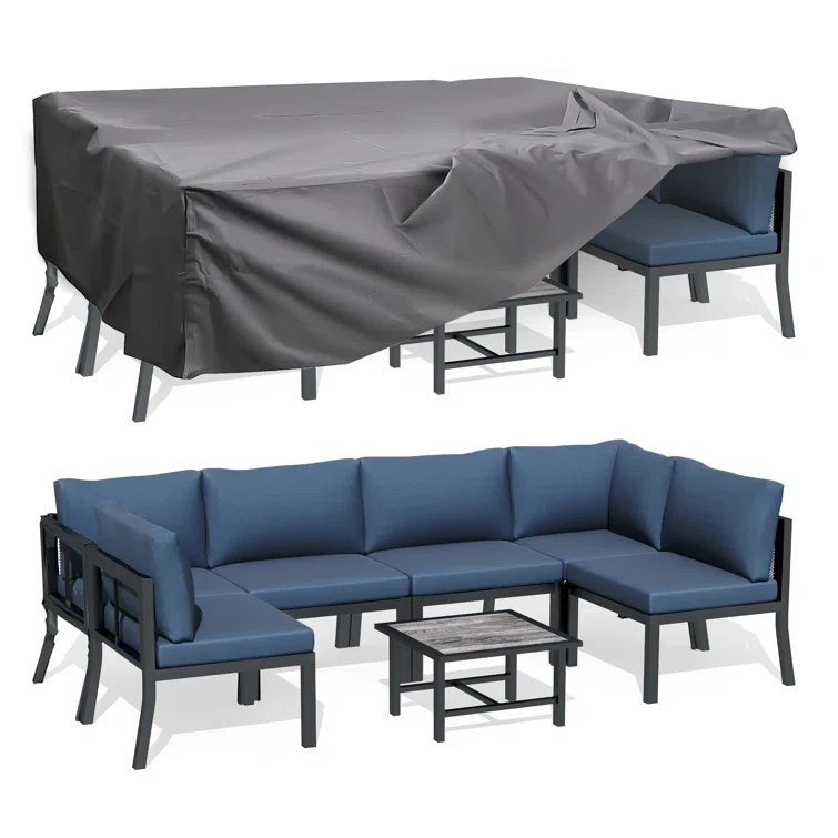 Outdoor Furniture Sectional Sofa Couch With Waterproof Cover