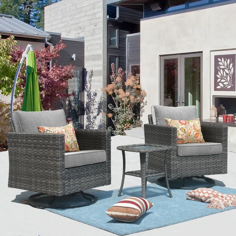 Harbin 2 - Person Outdoor Seating Group with Cushions