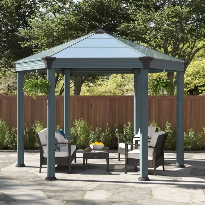 Roma 13.5 Ft. W x 13.5 Ft. D Aluminum Patio Gazebo