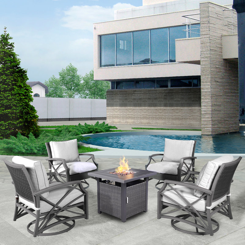 Alenia 4 - Person Outdoor Seating Group with Cushions