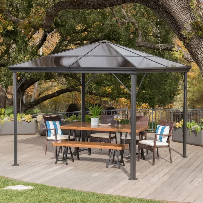 Oneal 10 Ft. W x 10 Ft. D Aluminum Patio Gazebo (No Curtains)