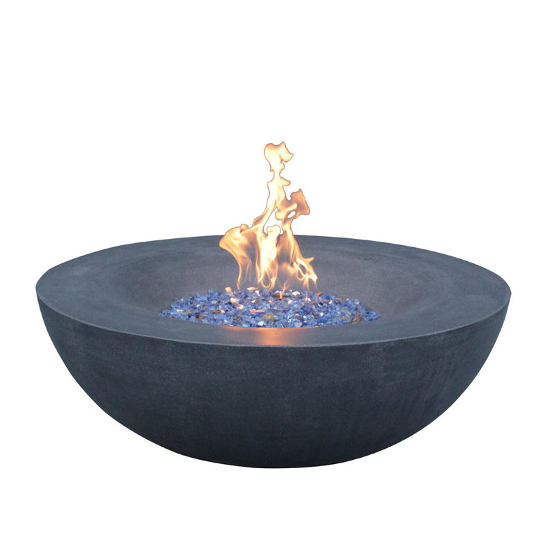 Outdoor Concrete Propane Gas Fire Pit Bowl