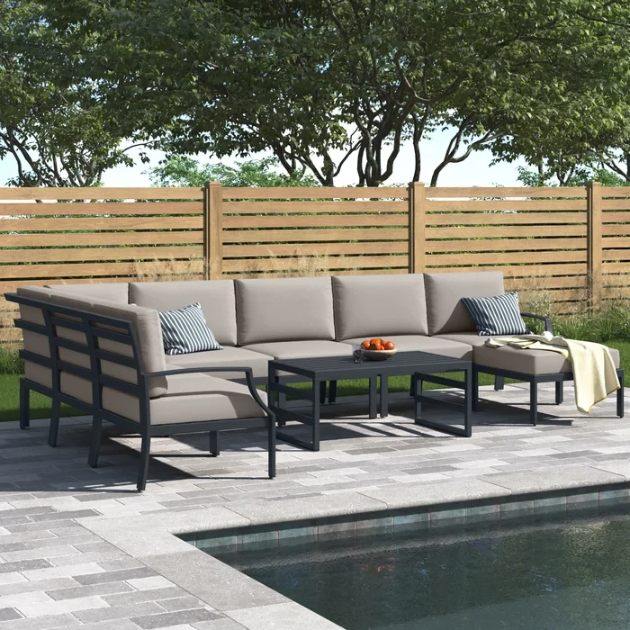 Analyssia 8 - Person Outdoor Seating Group with Cushions