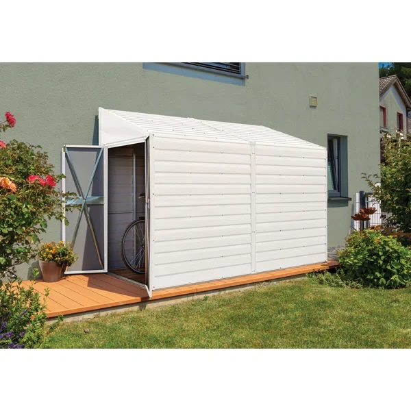 Yardsaver 4 ft. W x 10 ft. D Metal Lean-To Storage Shed