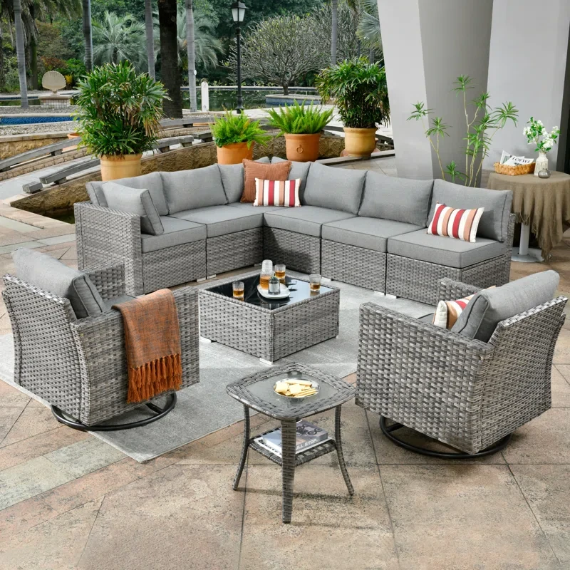 Rebbecca 8 - Person Outdoor Seating Group with Cushions