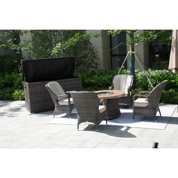 Areefa 4 - Person Outdoor Seating Group with Cushions