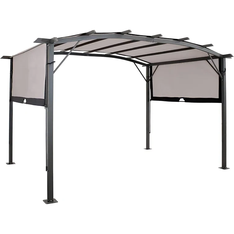 10 ft. W x 10 ft. D Steel Pergola with Canopy