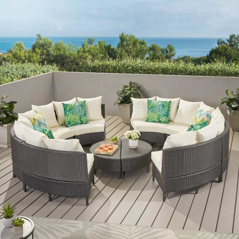 Anquette 8 - Person Outdoor Seating Group with Cushions