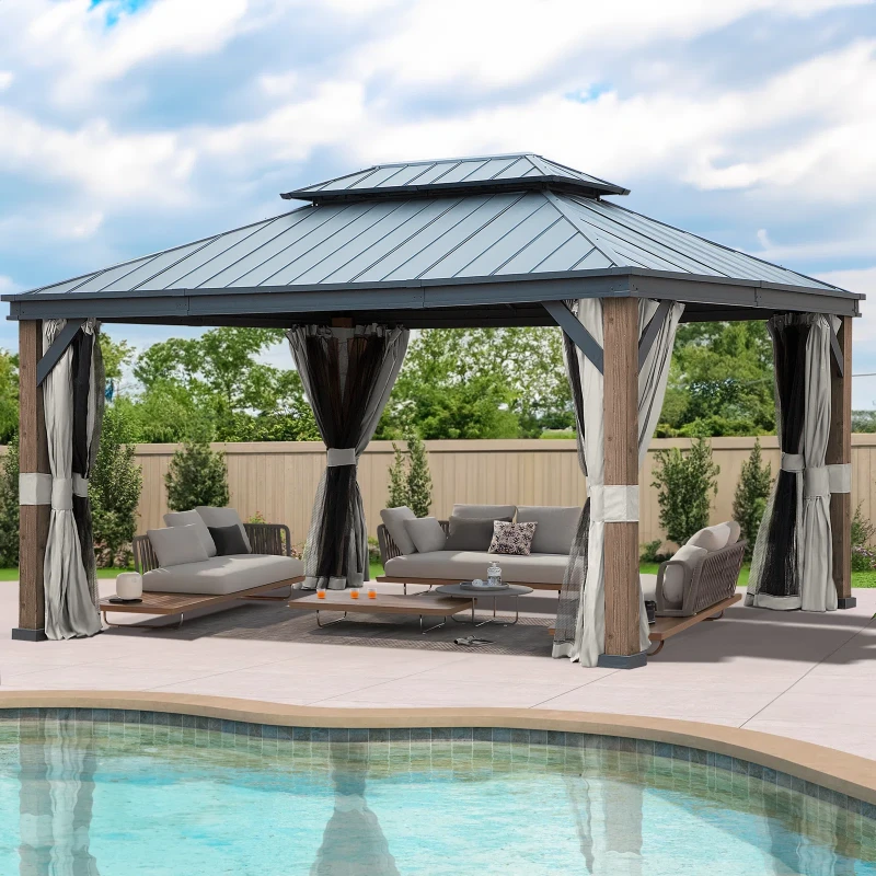 12 Ft. W x 16 Ft. D Aluminum Patio Gazebo