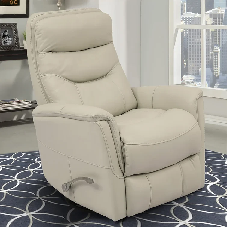 Carren 31" Wide Genuine Leather Swivel Standard Recliner (Set of 2)