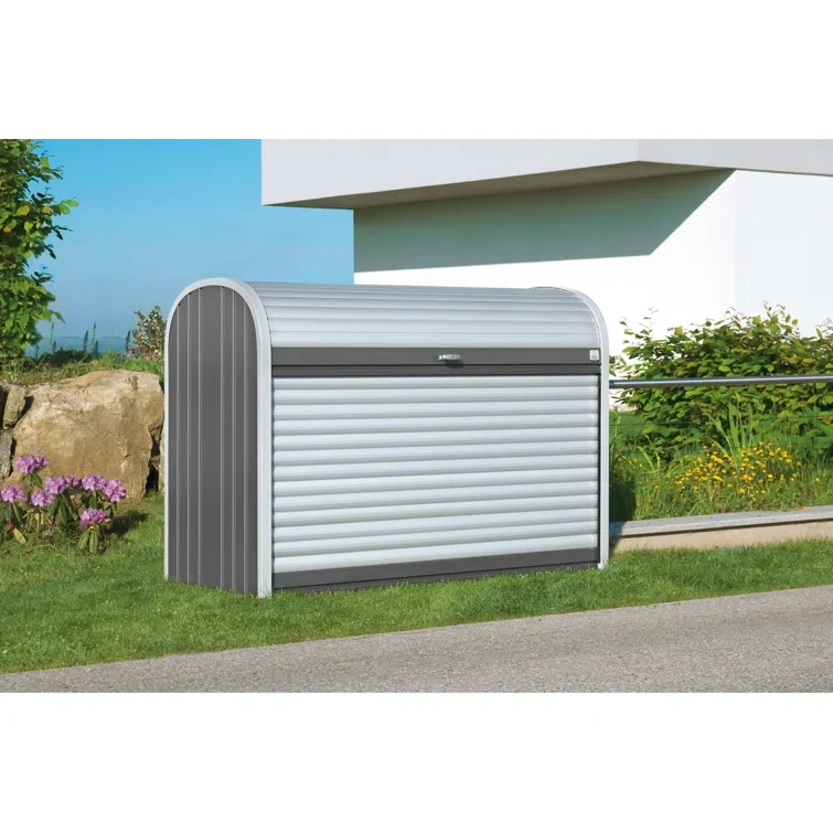 Metal horizontal bike shed shops