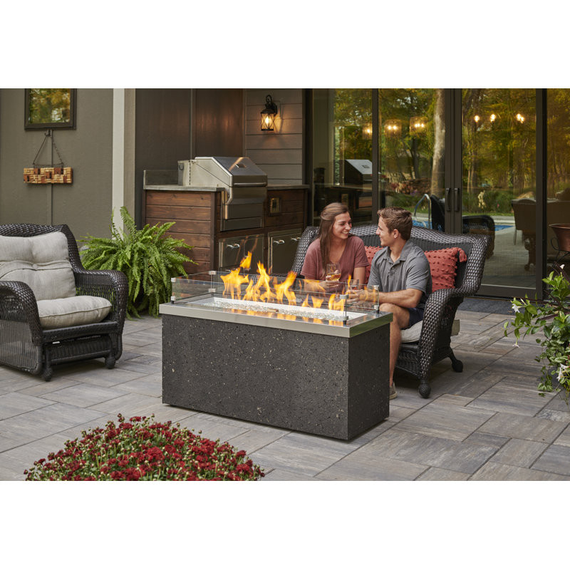 Crystal Fire Stucco Propane/Natural Gas Fire Pit Table