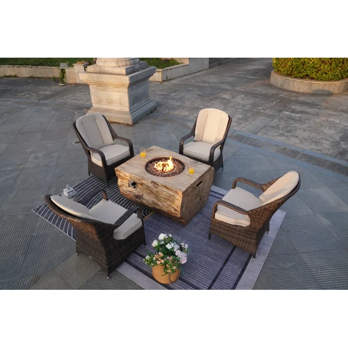 Algird 4 - Person Outdoor Seating Group with Cushions