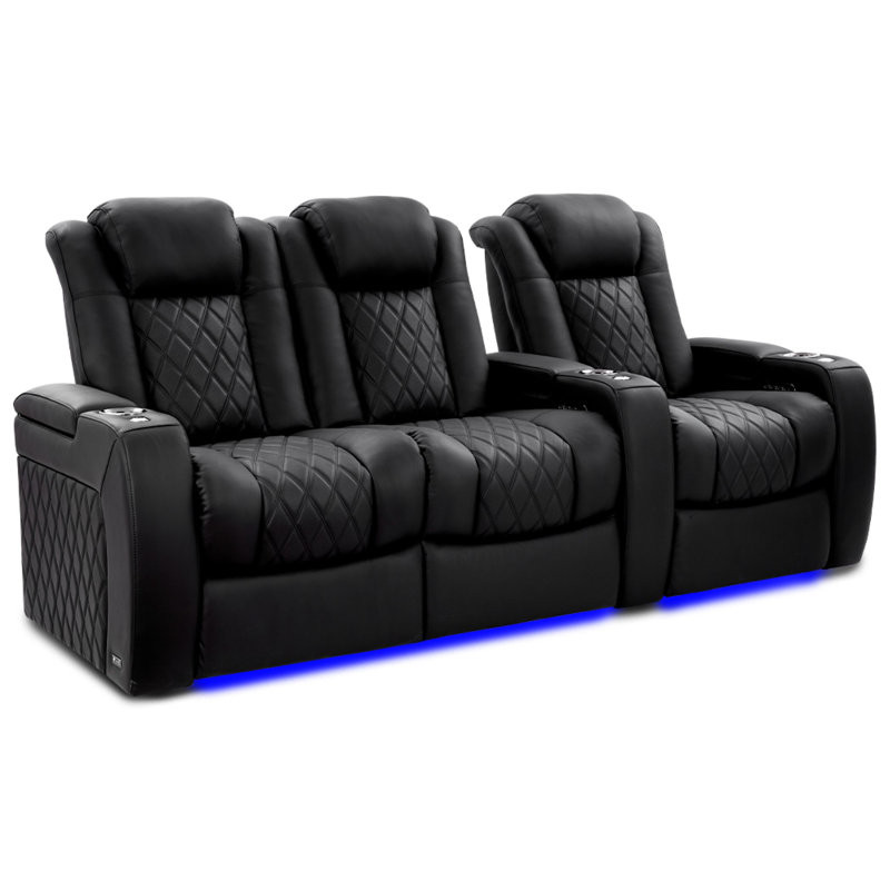 Leather Home Theater Seating with Cup Holder
