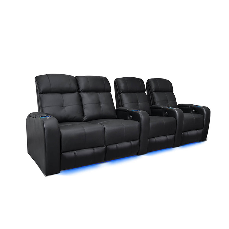 Sehin Leather Home Theater Seating with Cup Holder