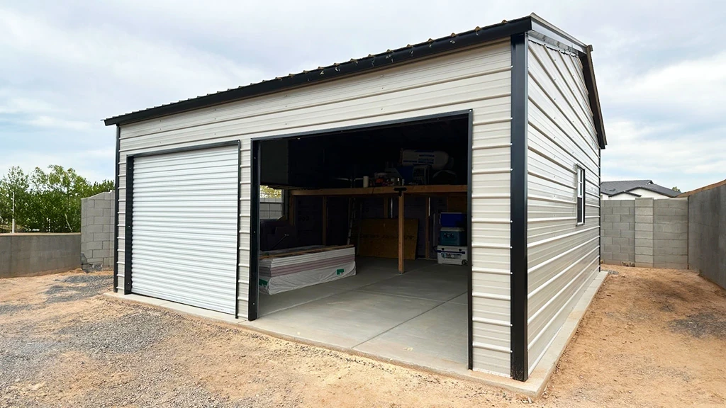 Metal Garage 24'x24' Workshop Building