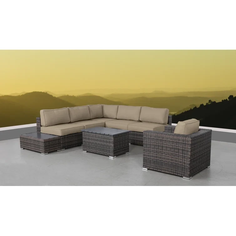 Tarin Fully Assembled 5 - Person Seating Group with Cushions