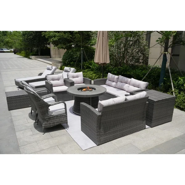 Areefa 11 - Person Outdoor Seating Group with Cushions