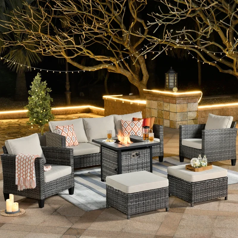 Allcot 5 - Person Outdoor Seating Group with Cushions