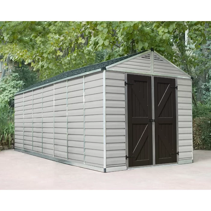 SkyLight 7 ft. 5 in. W x 17 ft. 3 in. D Plastic Storage Shed