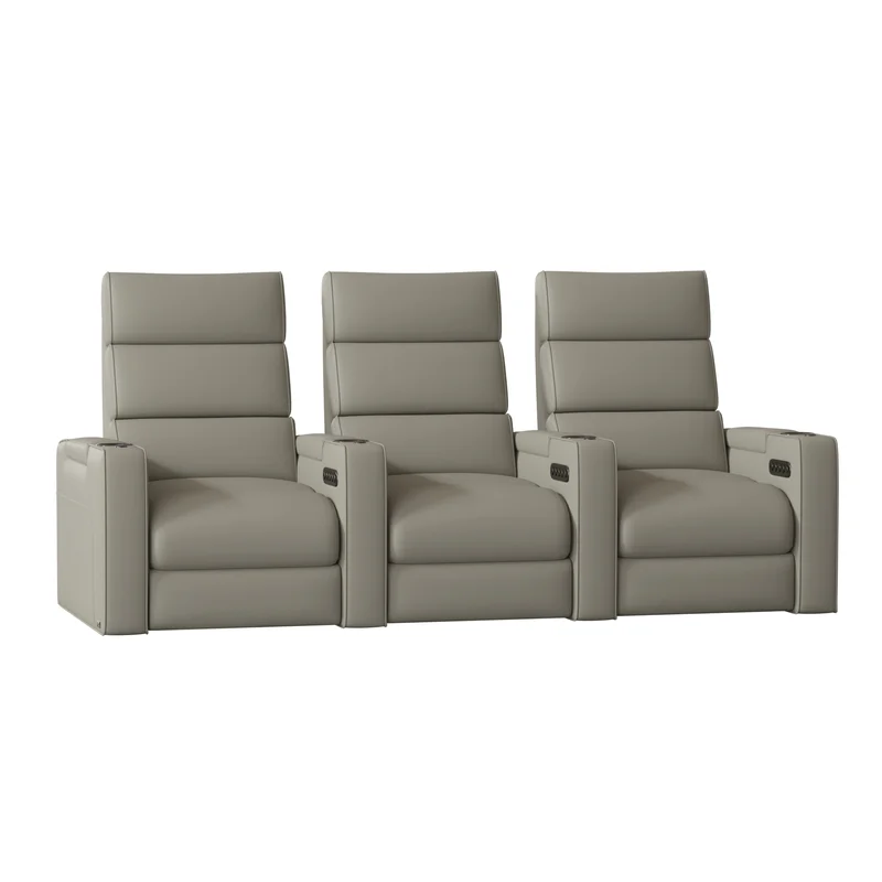 Dream HR Series Upholstered Power Reclining Home Theater Seating with Cup Holder