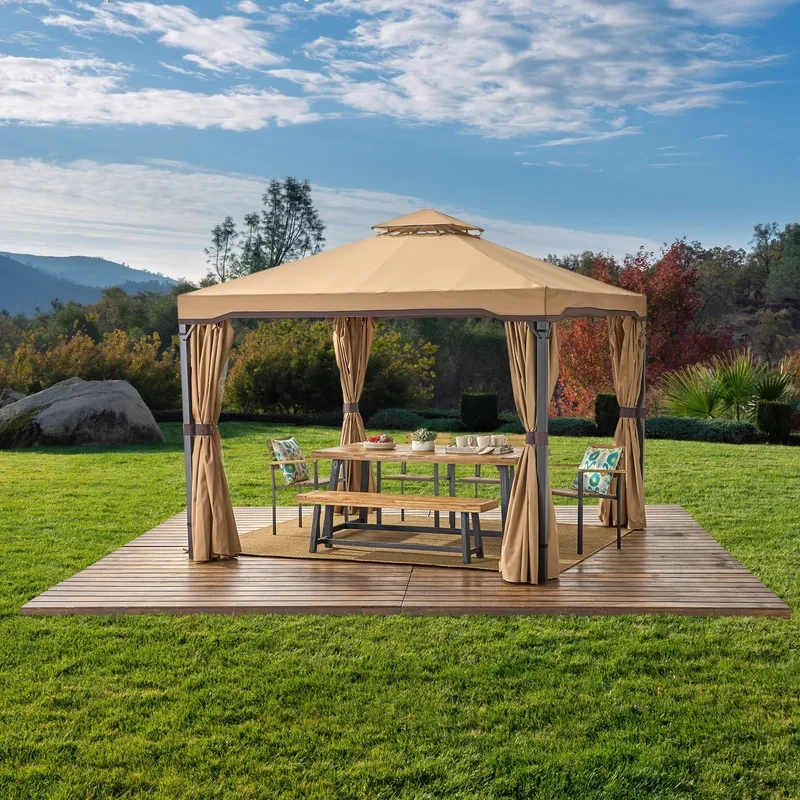 Franz 10 Ft. W x 10 Ft. D Iron Patio Gazebo