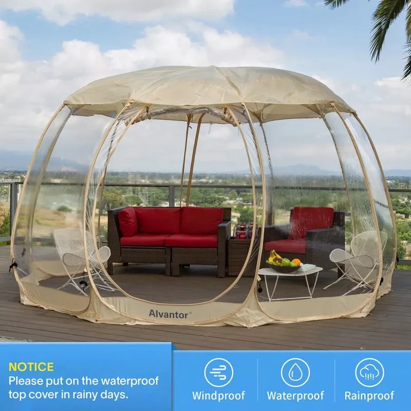 Bubble 15 (ft) x 15 (ft) Fiberglass Patio Gazebo