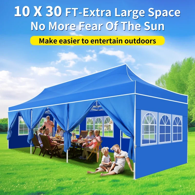 10 Ft. W x 30 Ft. D Metal Party Tent