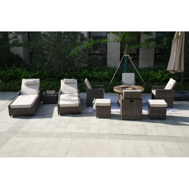 Areefa 8 - Person Outdoor Seating Group with Cushions