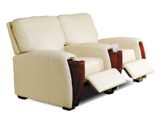 Celebrity Leather Home Theater Seating with Cup Holder